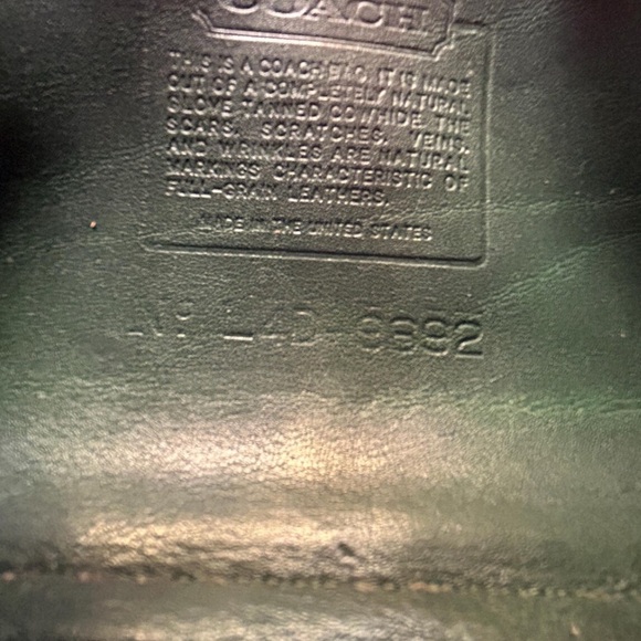 Vintage Coach Green Christie Chrystie Crossbody Bag 9892 Genuine Leather RARE - Picture 7 of 10